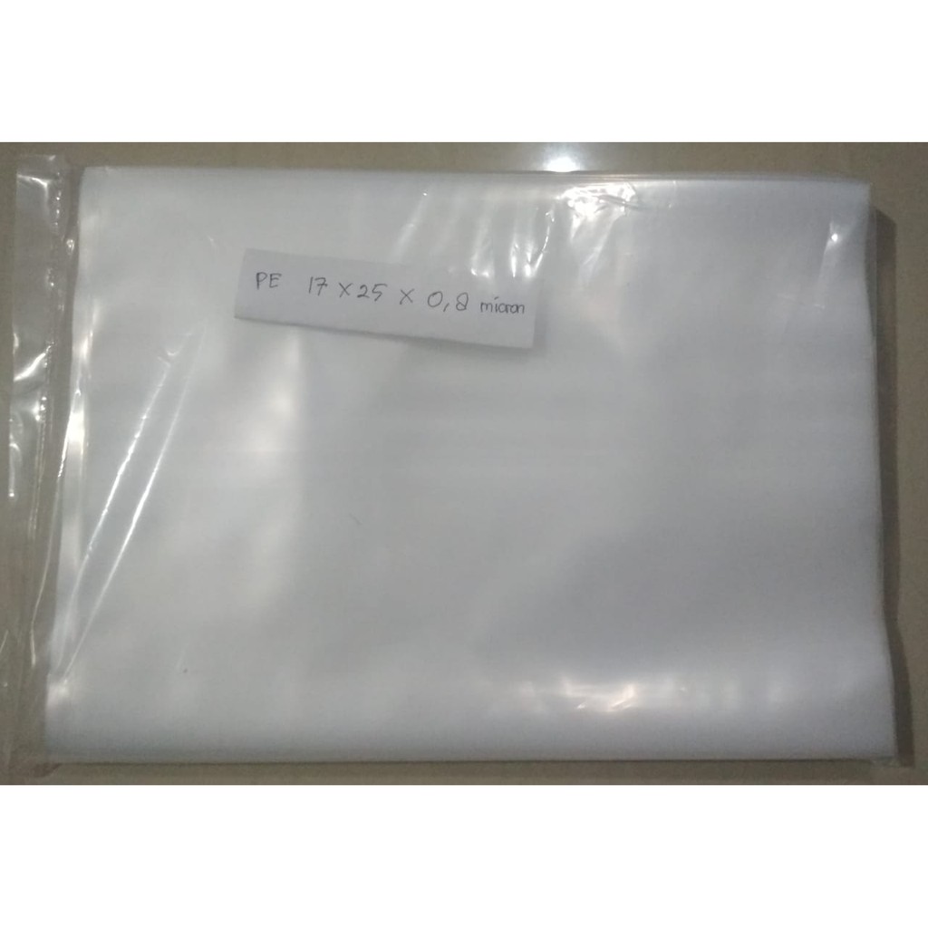 Plastik PE 17x25 tebal 80 micron