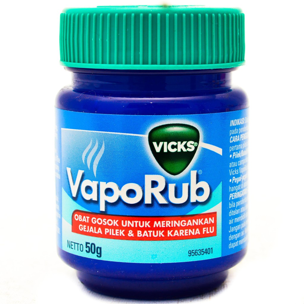 VICKS VapoRub 50 GR  - Obat Gosok Balsem Batuk Pilek Flu Tersumbat 25 GR - 10 GR