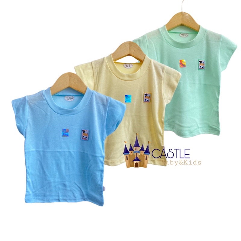 Castle - Hachi Isi 3pcs Oblong Gantung Singlet Warna Celana Pendek Celana Panjang Size Newborn - 7 Tahun