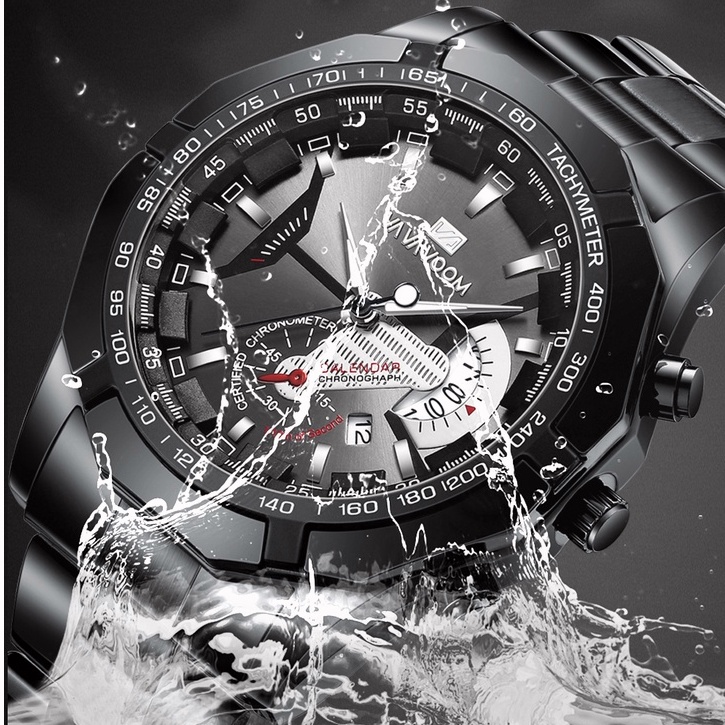VAVA VOOM Jam Tangan Pria Kronograf Luxury Sport Quartz Business Waterproof Casual Watch 238