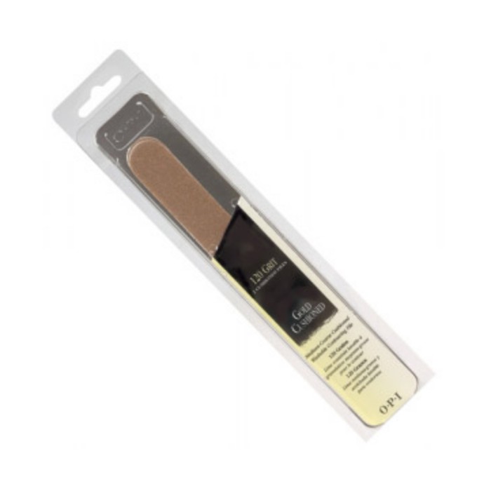 

OPI FILE & BUFFERS: GOLD CUSHIONED FILE, 120 GRIT, 2 PCS, FI276