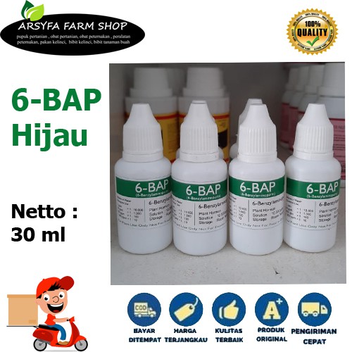 BAP hormon 6-BAP 30 ml Benzylaminopurine hijau pupuk tetes