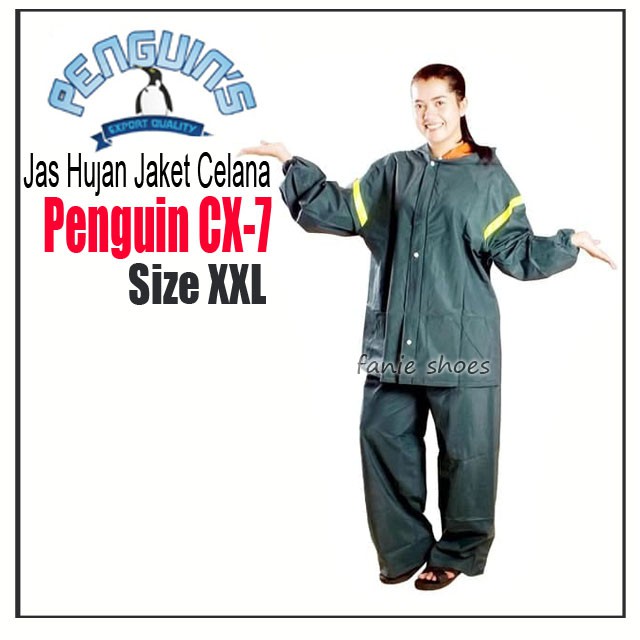 Jas Hujan Penguin's CX-7 XXL / Jas Hujan Jaket Celana / Jas Hujan PVC / Jas Hujan Tebal