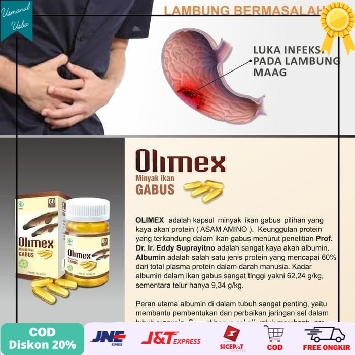 

◾COD◾ Kapsul Minyak Albumin Ikan Gabus Obat Herbal Luka Operasi & Infeksi