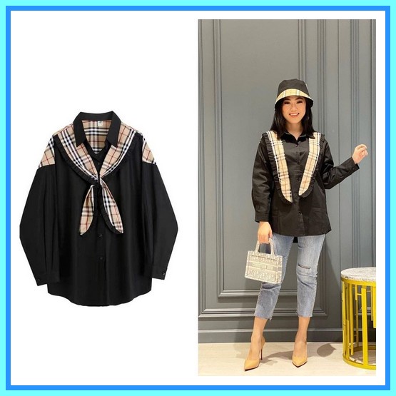 Kemeja Guilen Wanita Oversize/Kemeja Kekinian/Kemeja Wanita [Siap Kirim / Cod] Jemima Blouse Casual 