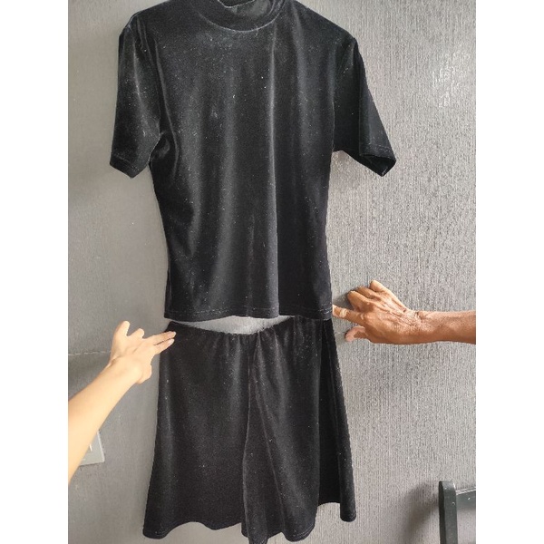 preloved set baju beludru