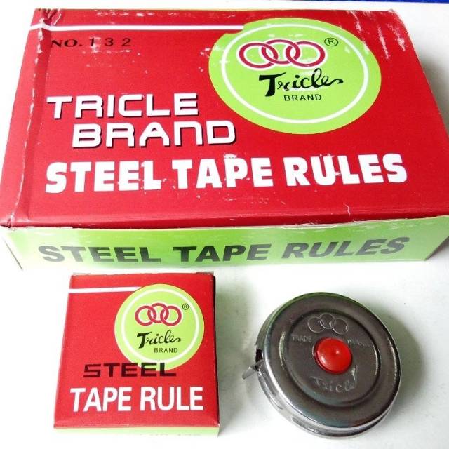 Meteran Bulat Stainless / Meteran Stainless / Meteran Jengkol 2M