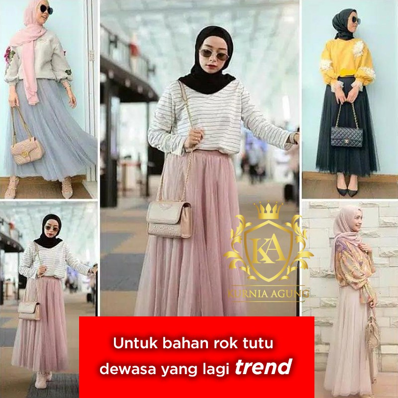 Kain Tile Tulle Tila Halus Jatuh 170cm x 45m Gulungan per Roll Bahan Rok Dress Gaun Kebaya Murah