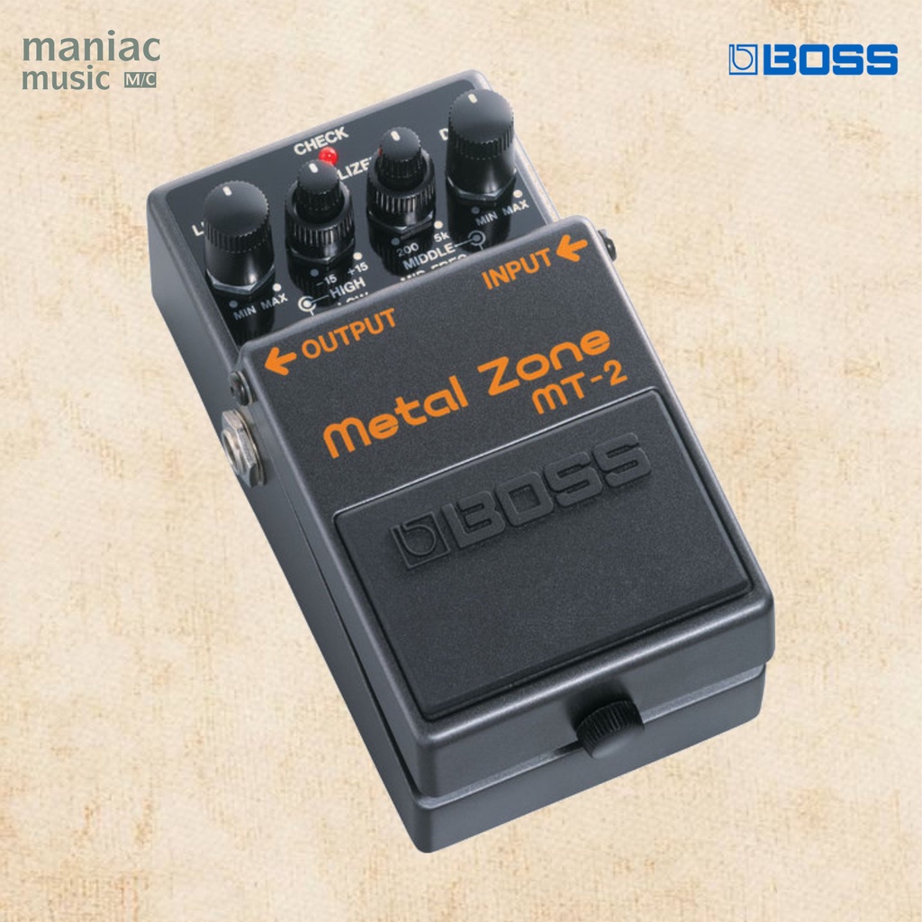 Boss MT2 - Metal Zone. Dual Gain. Distorsi Legend. Pedal Efek Stompbox Gitar. Bass  Features: Incred