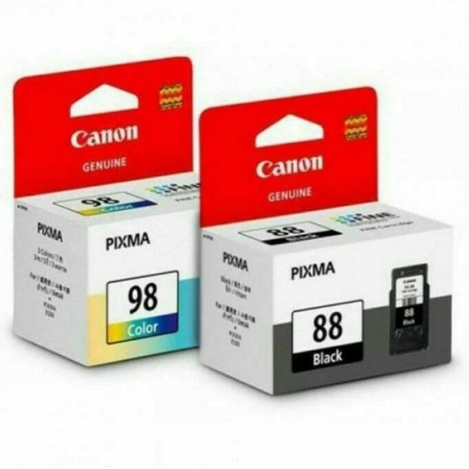 

Promo Tinta Canon 98 88 Black Dan Color=Canon Pixma E500/E510/E600/Dll Bergaransi
