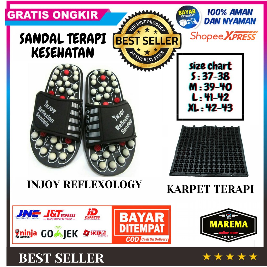 BISA COD Sandal Kesehatan Injoy Sandal Refleksi Sandal Terapi Sendal Kesehatan-6