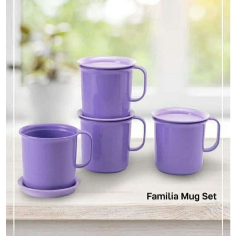 cangkir familia mug original tupperware 4pc original tupperware