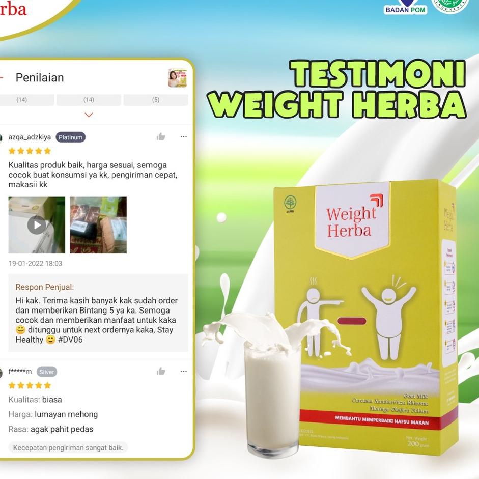 

Bagus Dipakai ⋆ Weight Herba - 100% Original Susu Penggemuk Penambah Berat Badan & Nafsu Makan Tingkatkan Kalori Kualitas Tinggi & Menambah Protein Terbaik Wujudkan Badan Idealmu Dalam 15 HariIsi 200gr!!