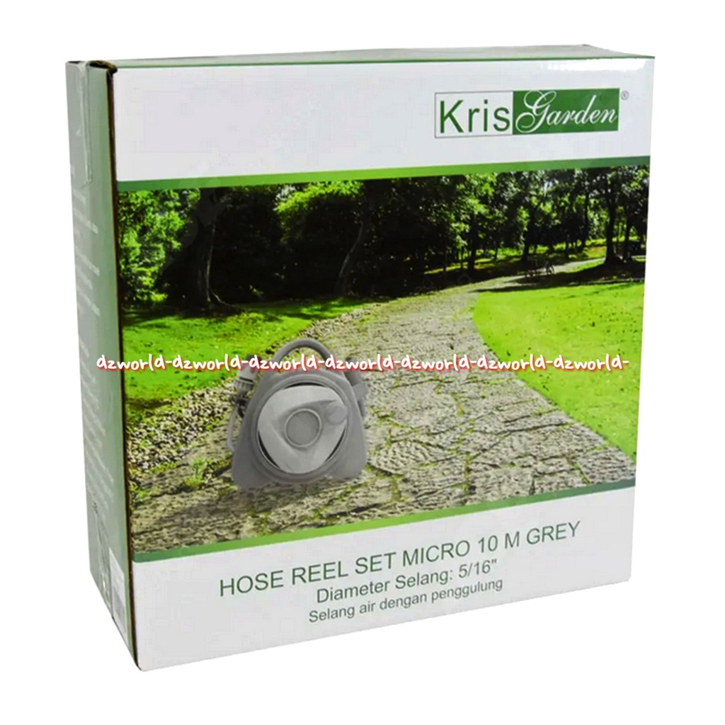 Kris Garden Hose Reel Set Micro 10M Grey Selang Air Dengan Penggulung