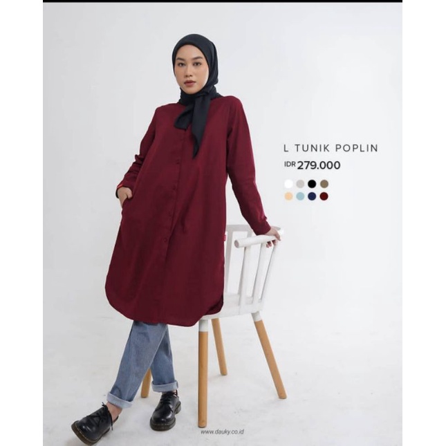 L tunik poplin dauky tunik