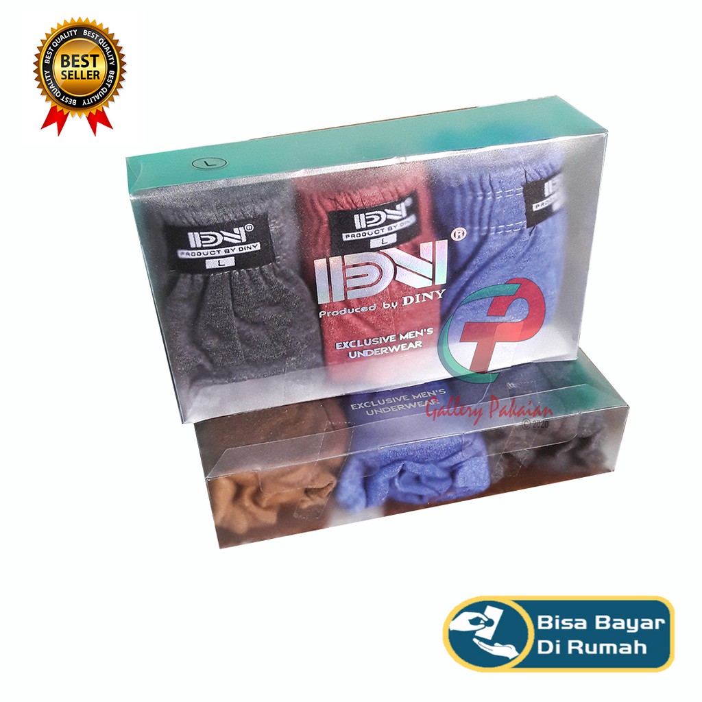 CELANA DALAM PRIA DEWASA DINY Exlusive Men's slempak pria cd pria 1 box Underwear bahan katun halus terlaris