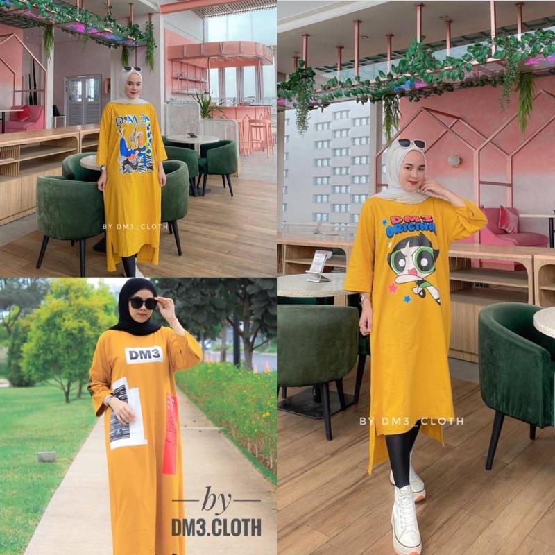 Long Tunik DM3 Cloth SERIES MUSTARD