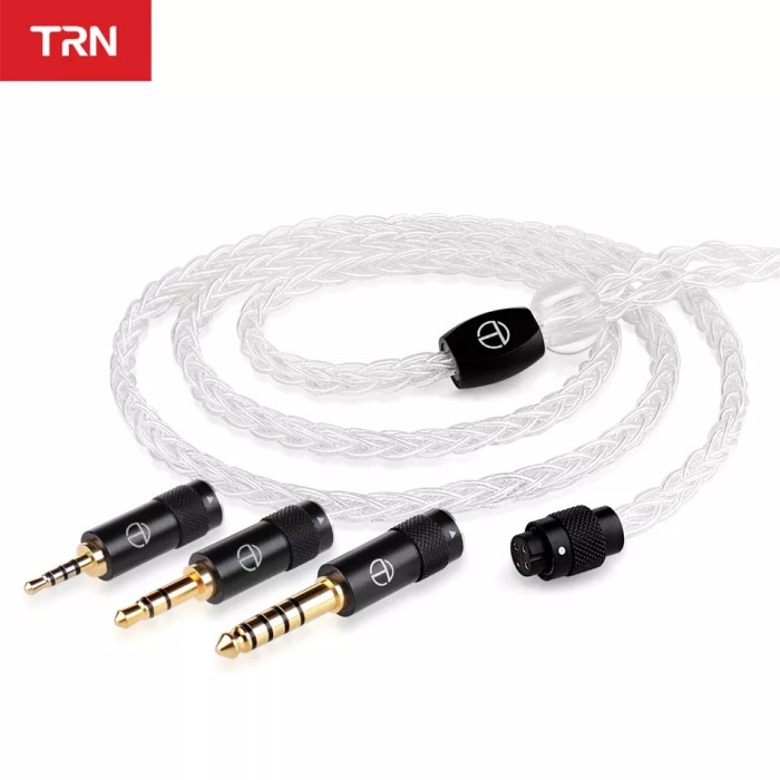 TRN T3 Pro 8 Core Ultra Pure Silver Cable Upgrade Kabel Earphone - 3.5mm - 0.78