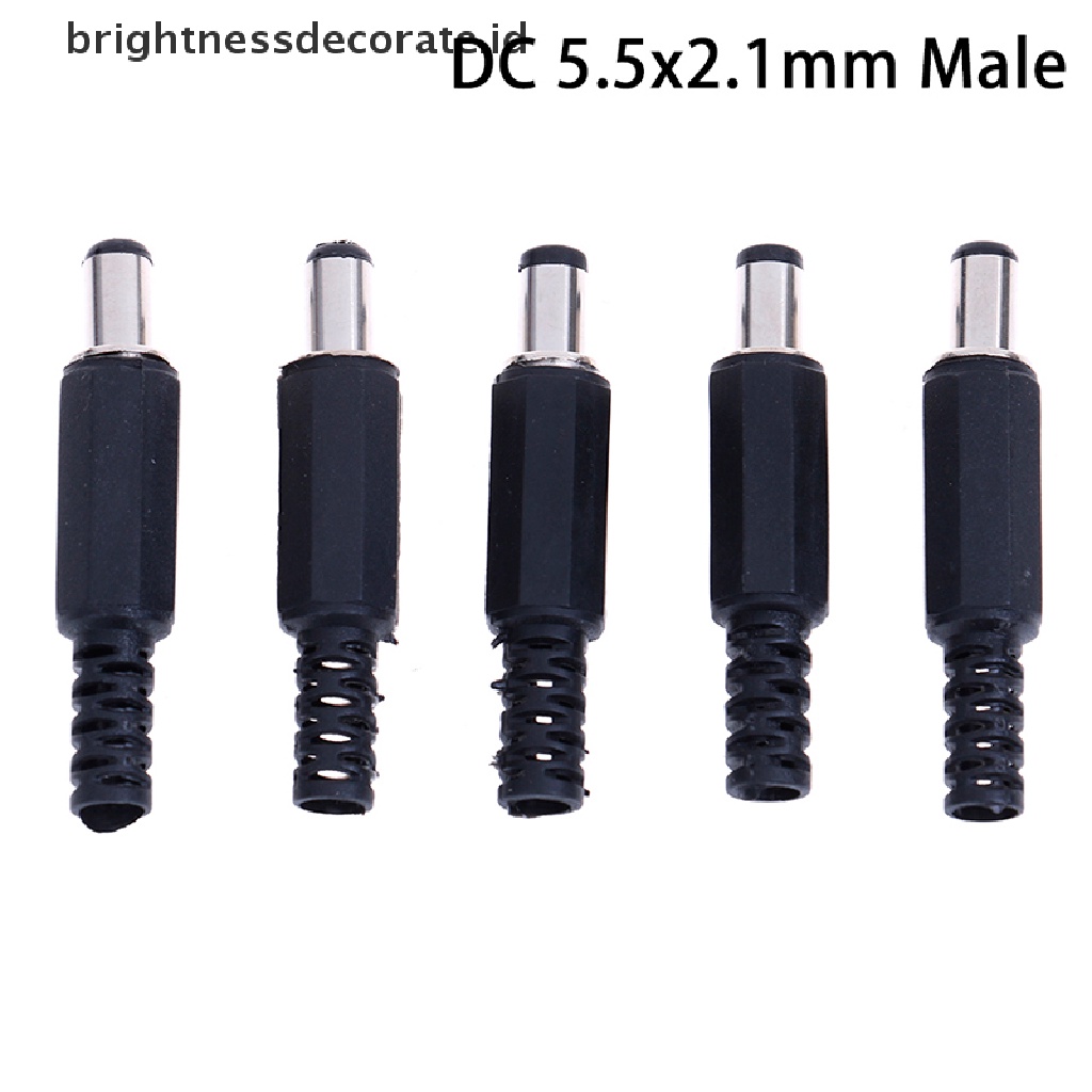 5pcs Adapter Konektor Socket Jack In Line Male Dc