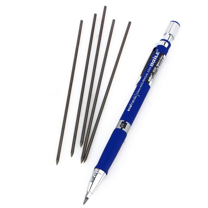 

Spesial Mrooful Pensil Mekanik Mechanical Pencil 2B 2Mm 12 Isi Gray-Black Terlaris