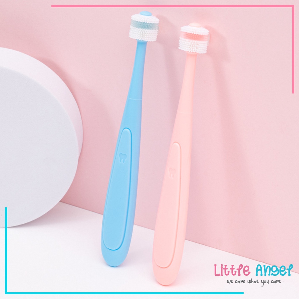 SIKAT GIGI BAYI ANAK Bulat 360 Derajat Training Toothbrush Baby Kids 1 tahun Silicon Lembut Bulu Halus Impor