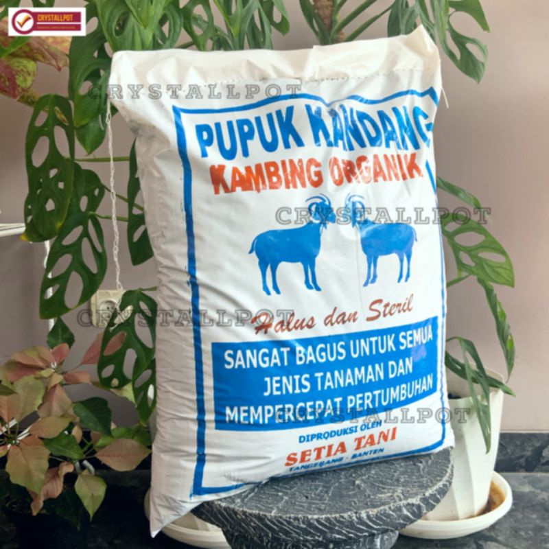 PUPUK KANDANG KAMBING BIRU ORGANIK HALUS DAN STERIL - KAMBING KEMASAN BIRU