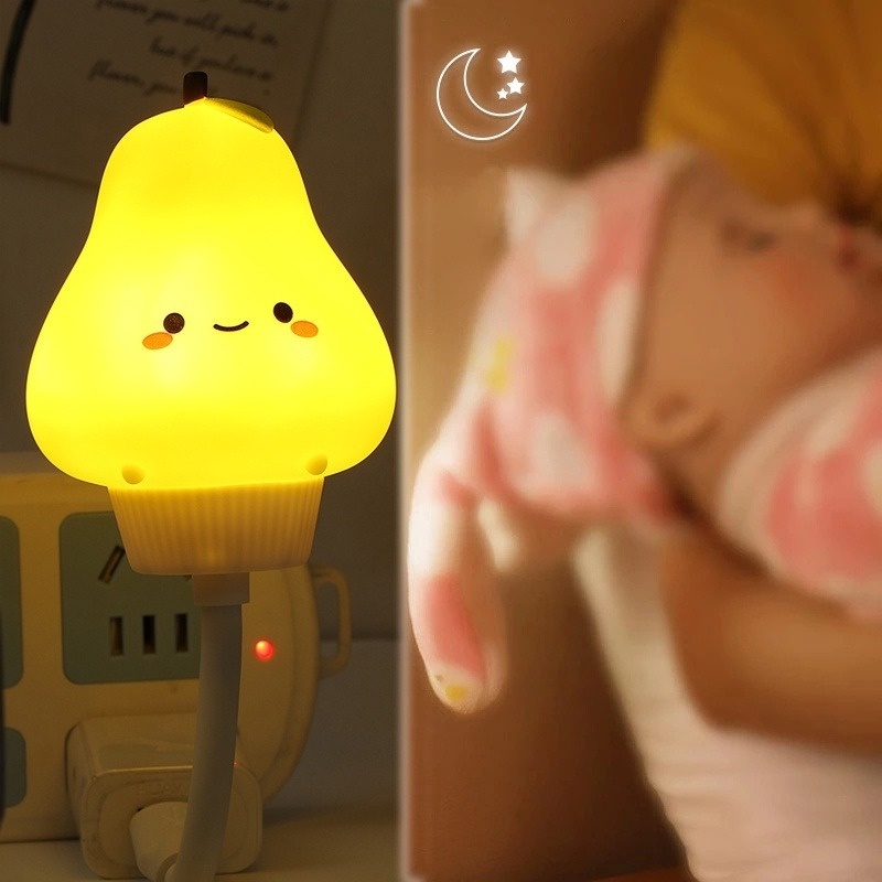 Lampu Malam Led Bentuk Kartun Bebek Warna Kuning Untuk Dekorasi Kamar Tidur Anak