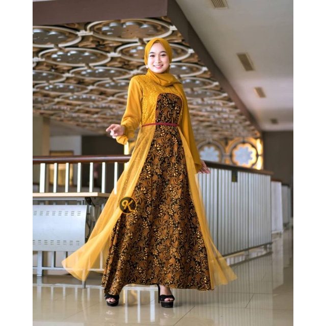 DRESS COUPLE KEMEJA BATIK TIARA | DRESS TERBARU DRESS LEBARAN BAJU PESTA TERBARU