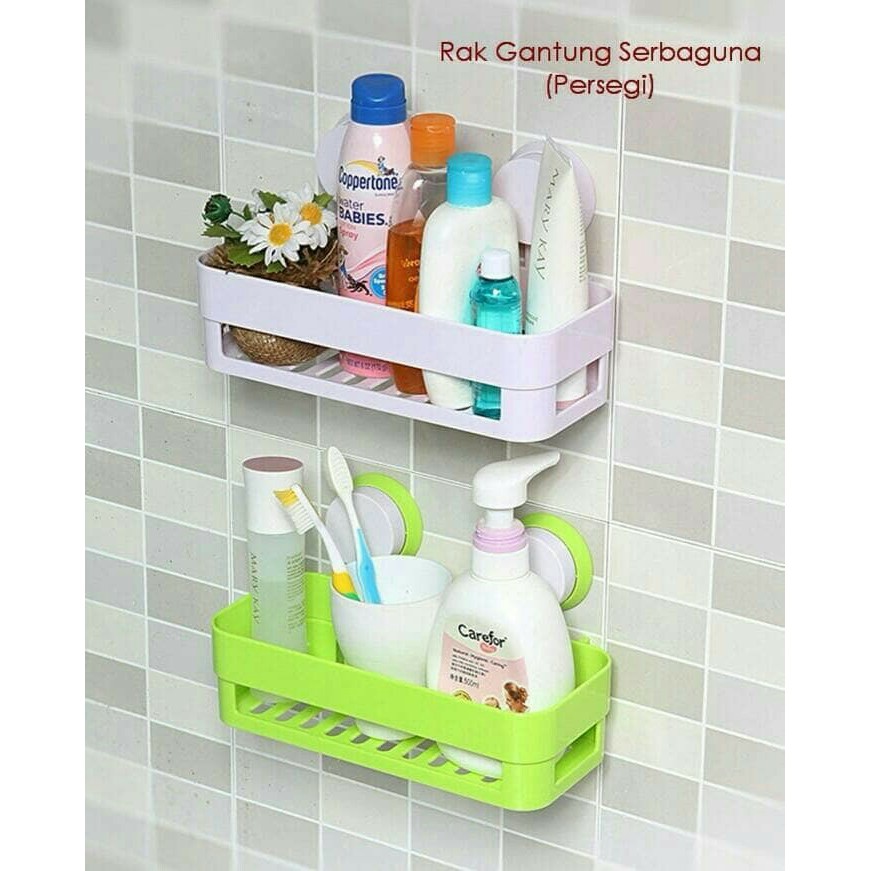 Rak Gantung Rak Tempel Serbaguna Bathroom Shelves Tanpa Paku