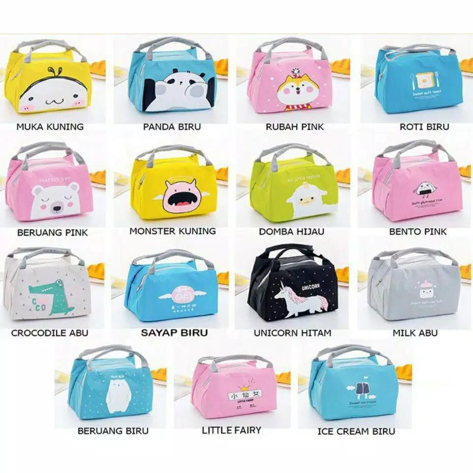 TV02 Tas Bekal Karakter Motif Cute Lunch Bag