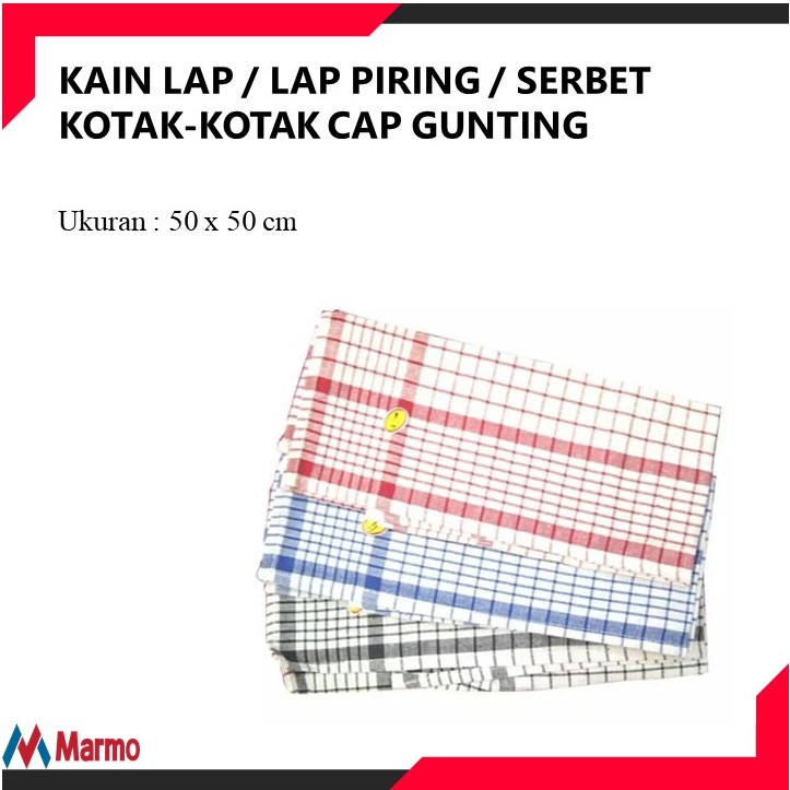 KAIN LAP / LAP PIRING / SERBET KOTAK-KOTAK CAP GUNTING