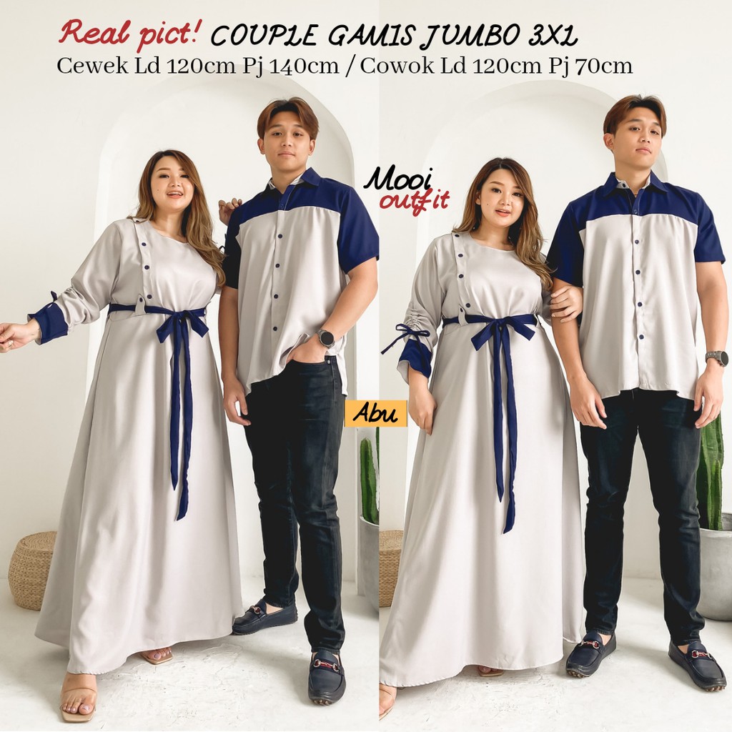 COUPLE GAMIS JUMBO - GAMIS COUPLE JUMBO - COUPLE JUMBO - GAMIS COUPLE KELUARGA JUMBO - COUPLE LEBARAN