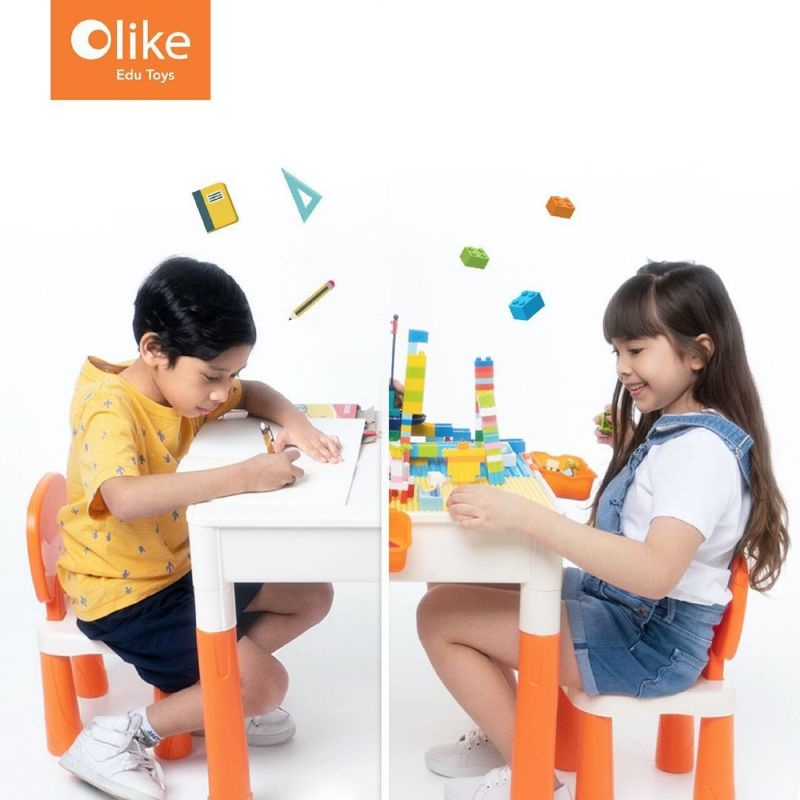 Olike Fun Brick Table - Meja Belajar & Bermain Multipurpose - Olike Edu Toys