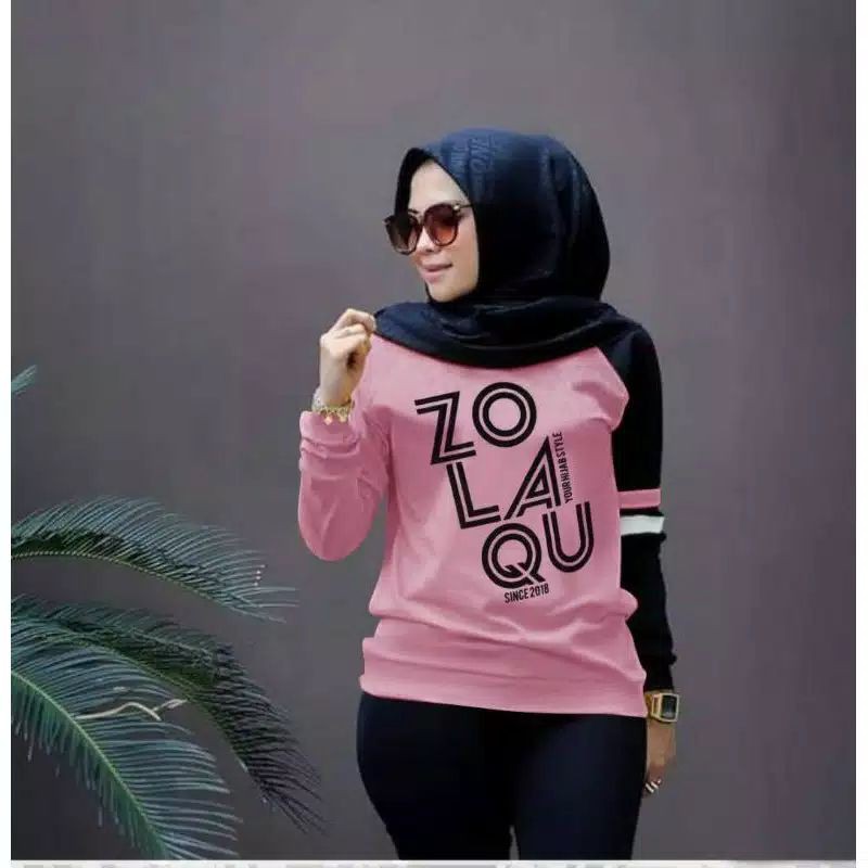 XOS - ATASAN ZOLAQU / KAOS LENGAN PANJANG / ATASAN WANITA / FASHION MUSLIMA / COD✅ (Good Quality)