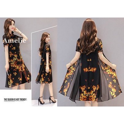 BEST SELLER Dress Import Mini Gaun Pesta Bunga Merah Black Red Yellow Korea Wanita Murah