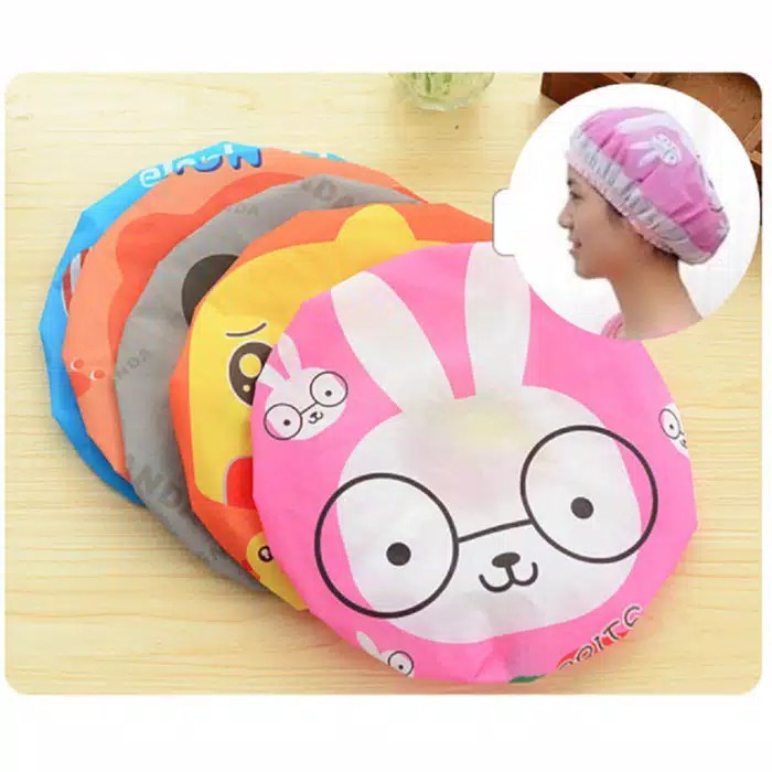 Topi Keramas / Shower Cap Karakter / Topi Mandi Karakter Lucu