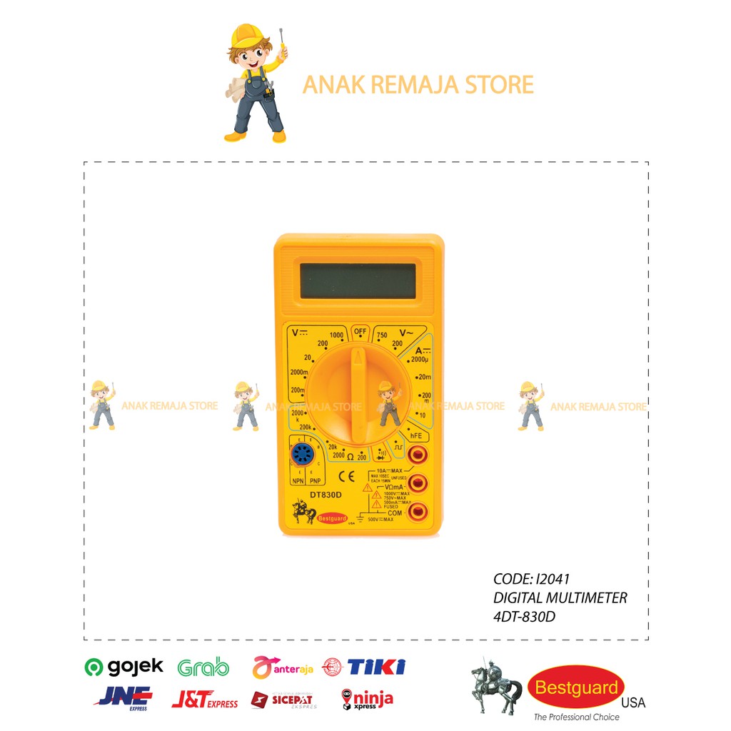 Bestguard Digital Multimeter 4Dt-830D