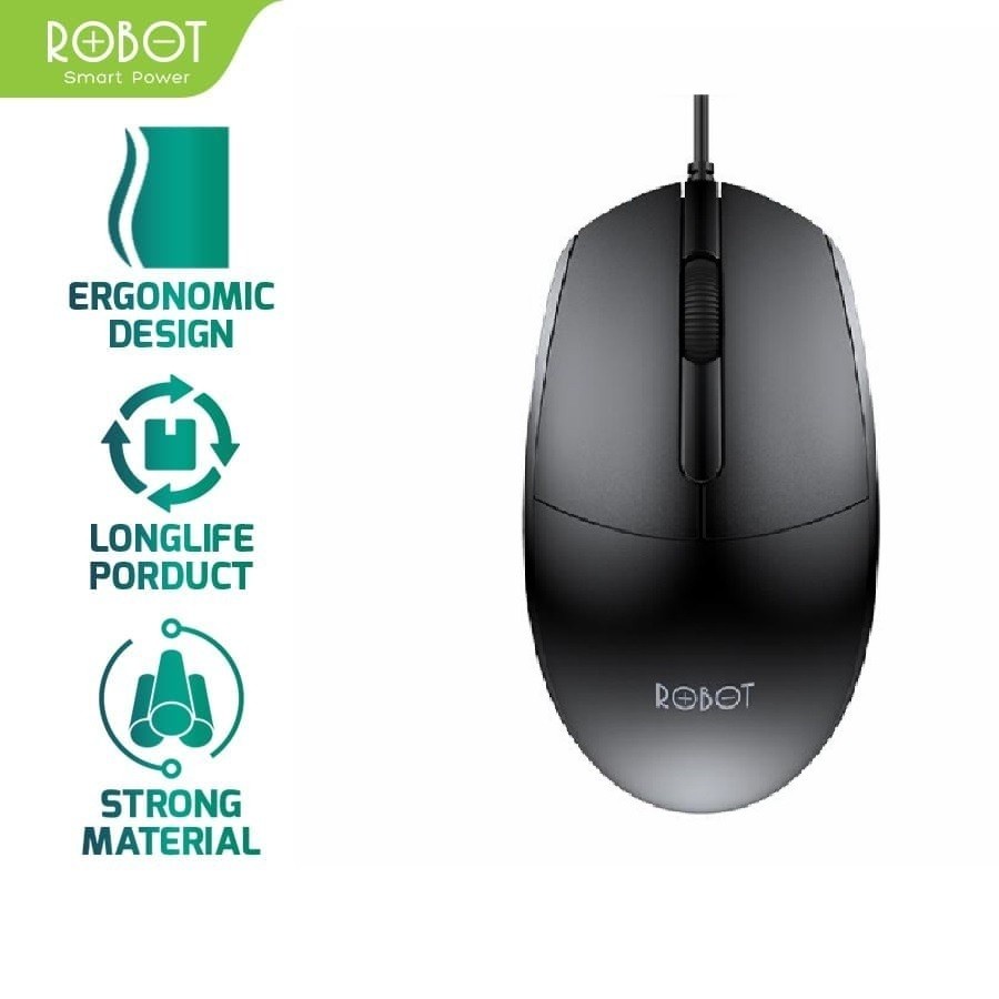 Robot M120 Mouse Laptop - PC Office Wired Optical