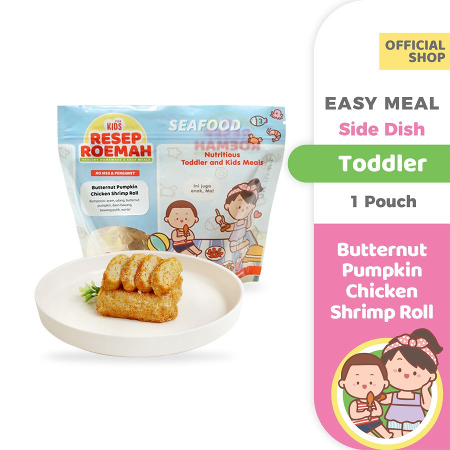 resep roemah butternut pumpkin chicken shrimp roll   makanan sehat anak   kids healthy homemade froz