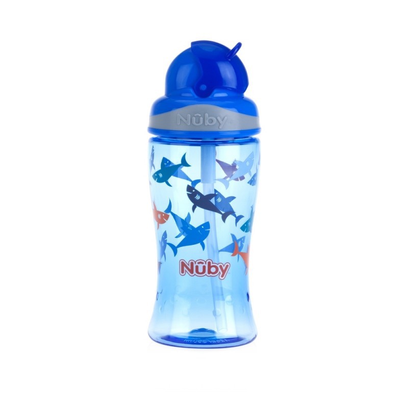 Nuby Thirsty Kids Flip It Boost 360 ml - Warna Random