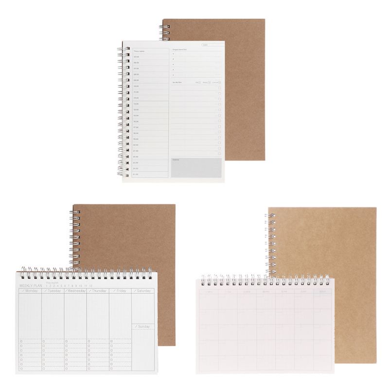 

(1sz4yh62ci) Planner Book Monthly Weekly Daily Agenda Schedule Blank Diary DIY Study Notebook