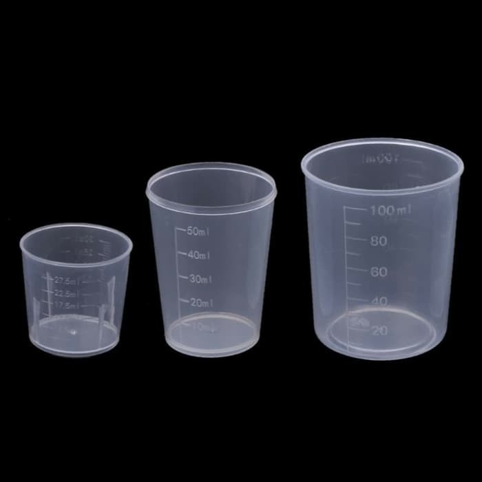TP701 Gelas Ukur Plastik 30ml 50ml 100ml Gelas Takar measuring cup