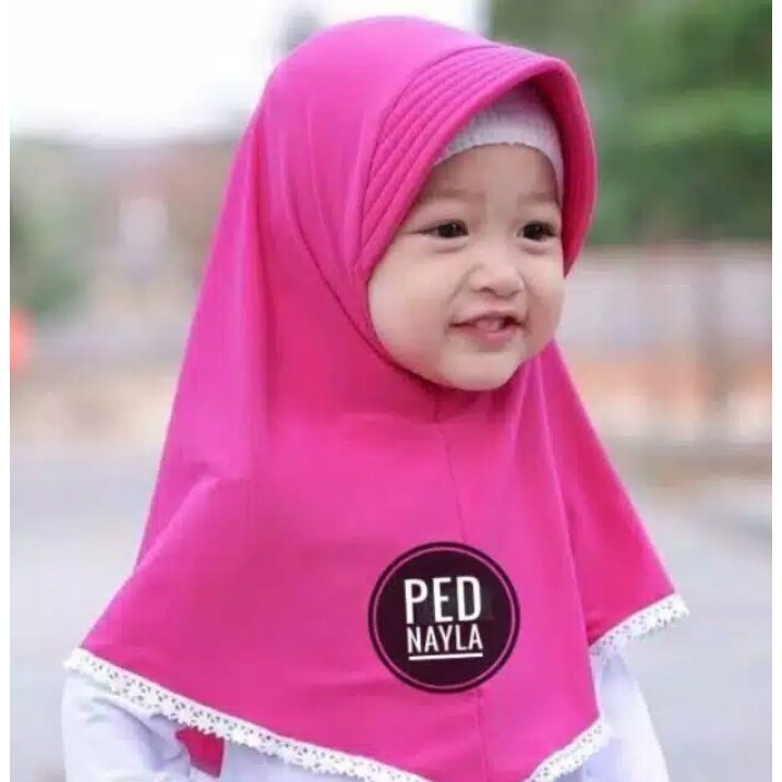 hijab anak bayi  RENDA PET - jilbab anak lucu - kerudung anak perempuan