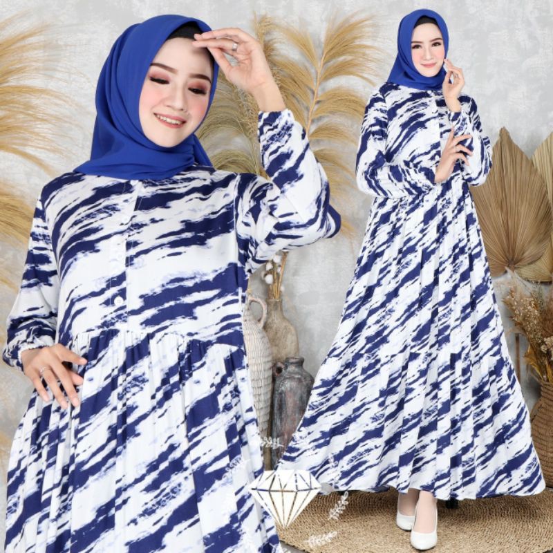 MAXY TIEDYE, KATUN, GAMIS, HIJAB, MUSLIM, DRESS