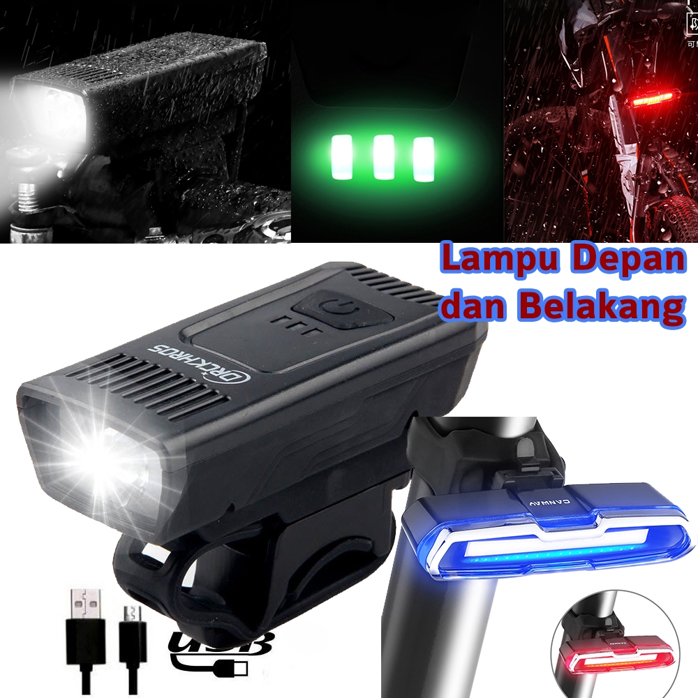 [lampu depan dan belakang] Lampu Belakang Sepeda LED 8