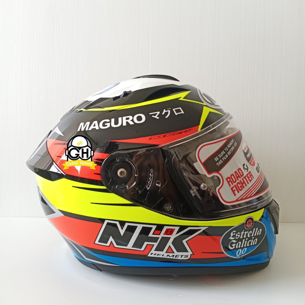 HELM NHK FULL FACE NHK GP PRIME MOTIF SERGIO BLACK GLOSSY