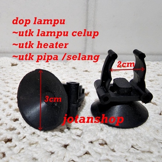 Kop Karet Dop Lampu Heater Selang Pipa Aquarium Aquascape Tempelan Kaca