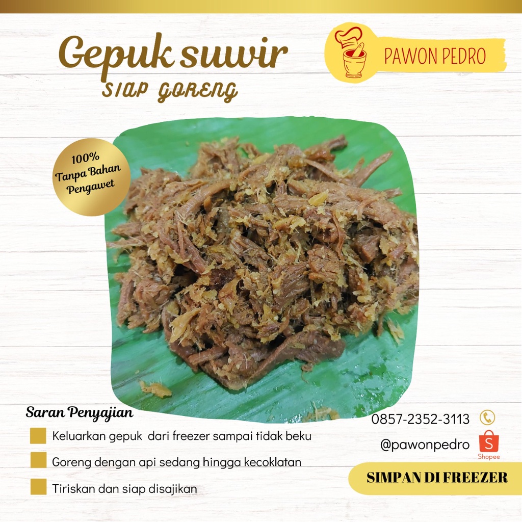 GEPUK SUWIR SAPI UNGKEP KHAS RUMAH MAKAN SUNDA