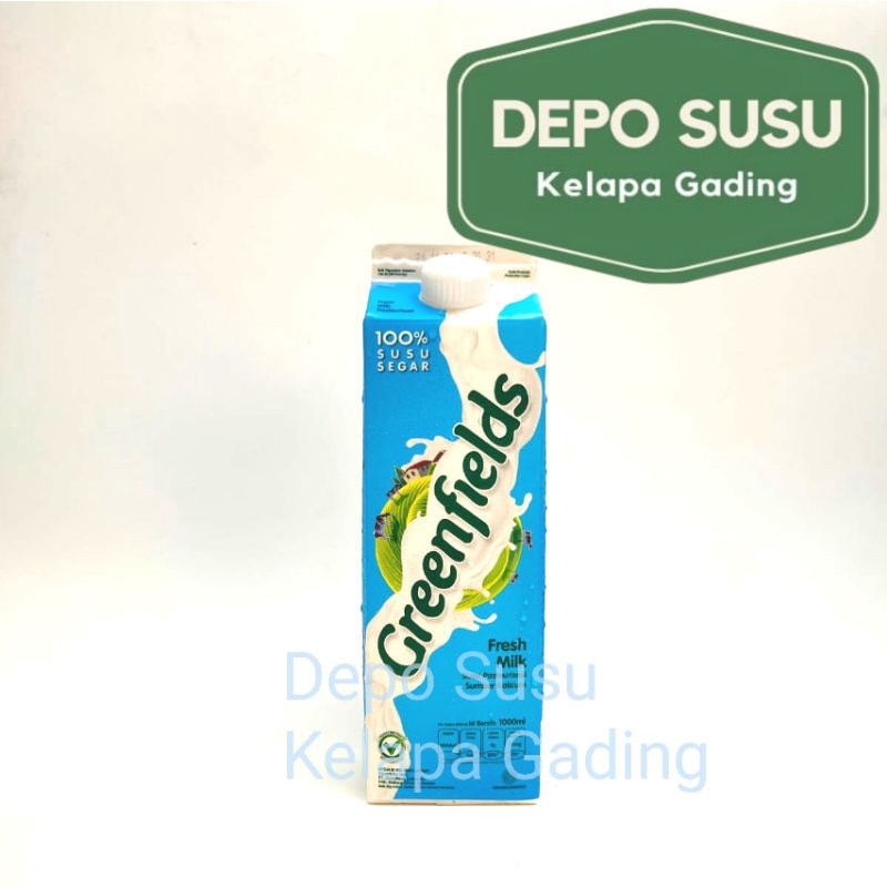 PROMO Susu Greenfields Fresh Milk 1L KEMASAN TUTUP RESMI | Greenfield Plain Full Cream 1 litter