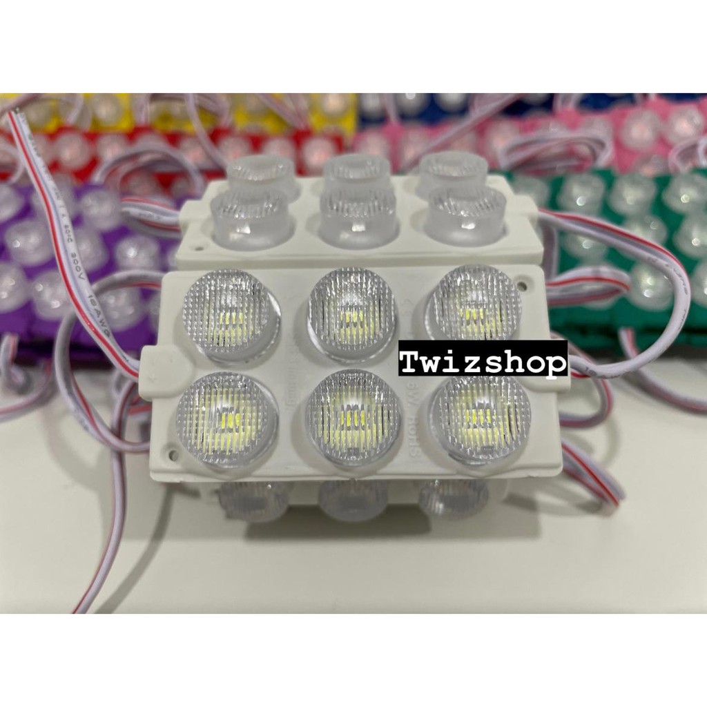 Lampu LED Module 6 Mata (2x3) 12 Volt / LED Modul 12V 2x3 Mata Besar